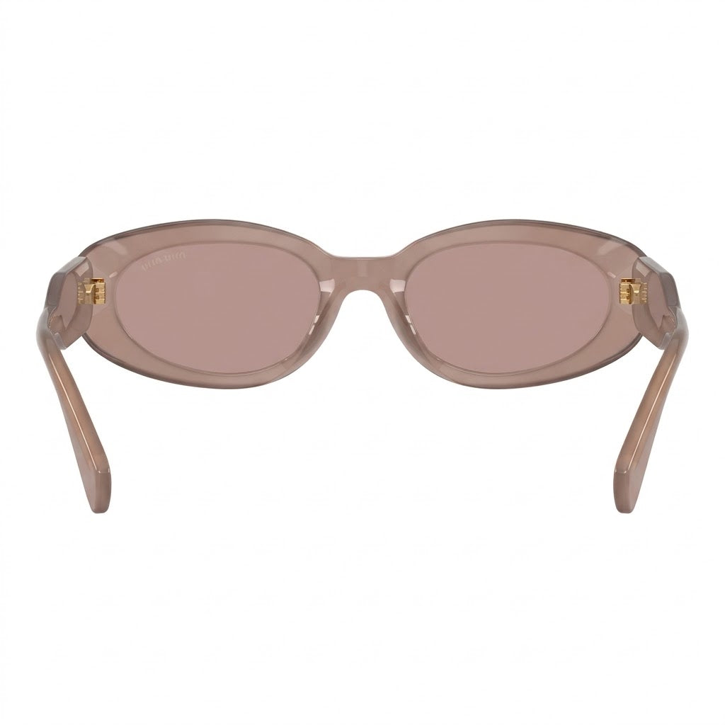 Miu Miu Women Oval Dew Opal / Light Purple Brown Sunglasses