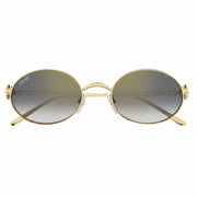 Cartier Clash de Women Oval Gold Finish Studded Gold Grey Gradient Sunglasses
