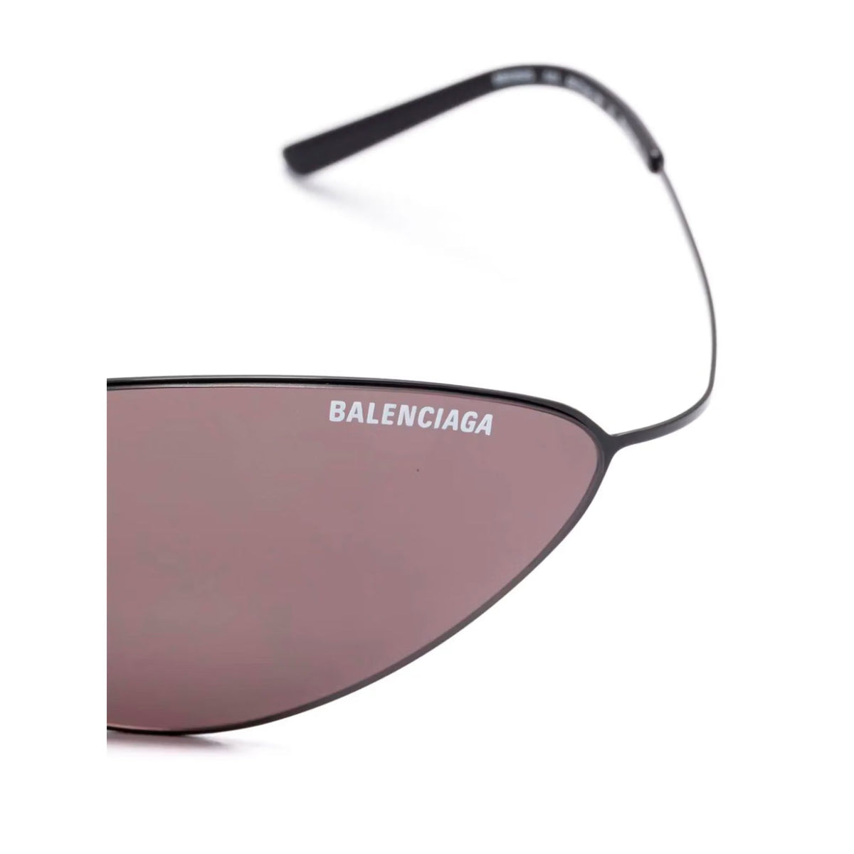 Balenciaga Unisex BB0350S 002 Dark Gunmetal / Brown-Pink Cat-Eye Titanium Sunglasses