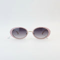  Chanel Women Oval Pink Grey Gradient Sunglasses 