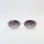  Chanel Women Oval Pink Grey Gradient Sunglasses 