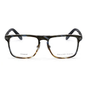Philipp Plein Men Plein First Love VPP019M 09N3 Glossy Striped Brown Eyeglasses