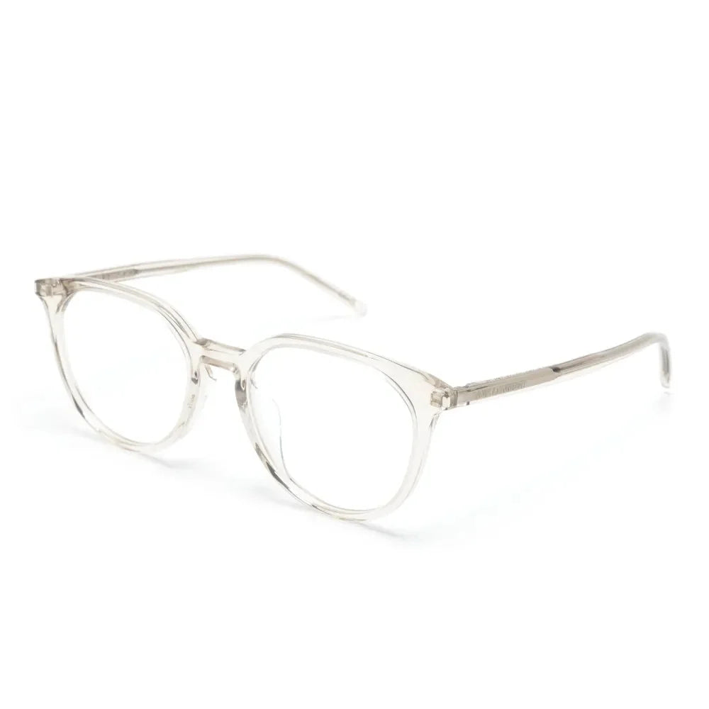 Saint Laurent SL 681/F Unisex Transparent Round-Frame Glasses