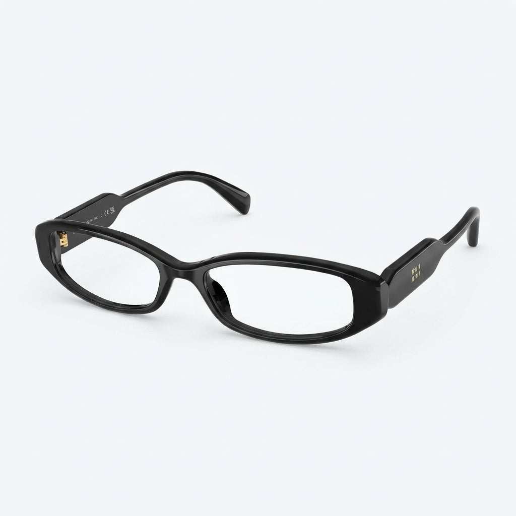 Miu Miu Women MU 06ZV Black Rectangle Optical Glasses