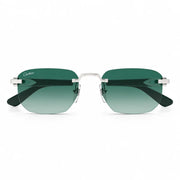 Cartier Elongated C de Motif Men Rimless Green Gradient Sunglasses