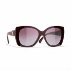 Chanel Women Square Red Sunglasses