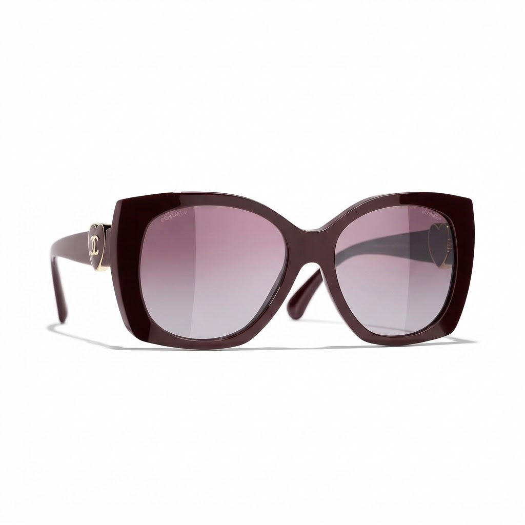Chanel Women Square Red Sunglasses