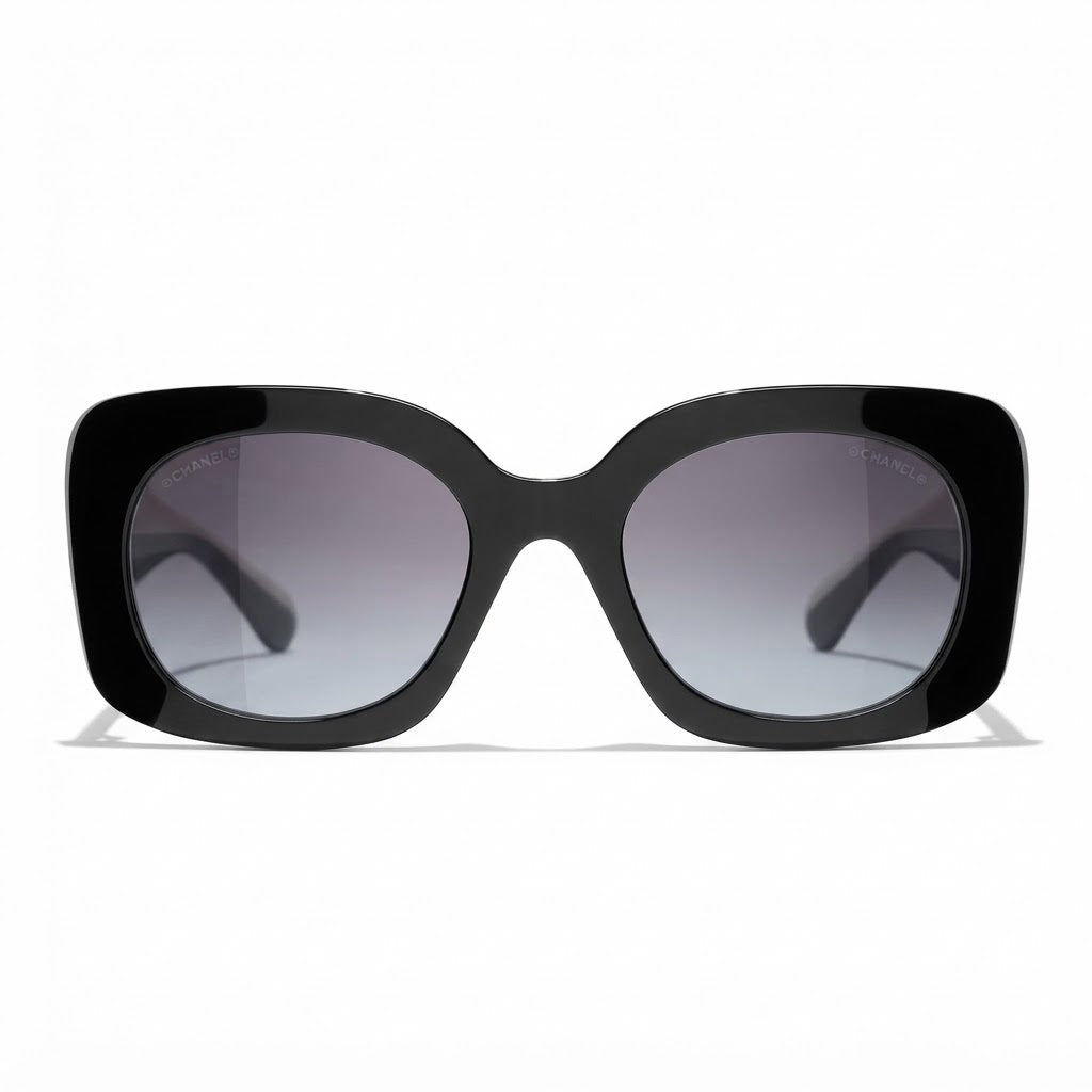 Chanel Women Square Black Gradient Sunglasses