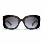Chanel Women Square Black Gradient Sunglasses