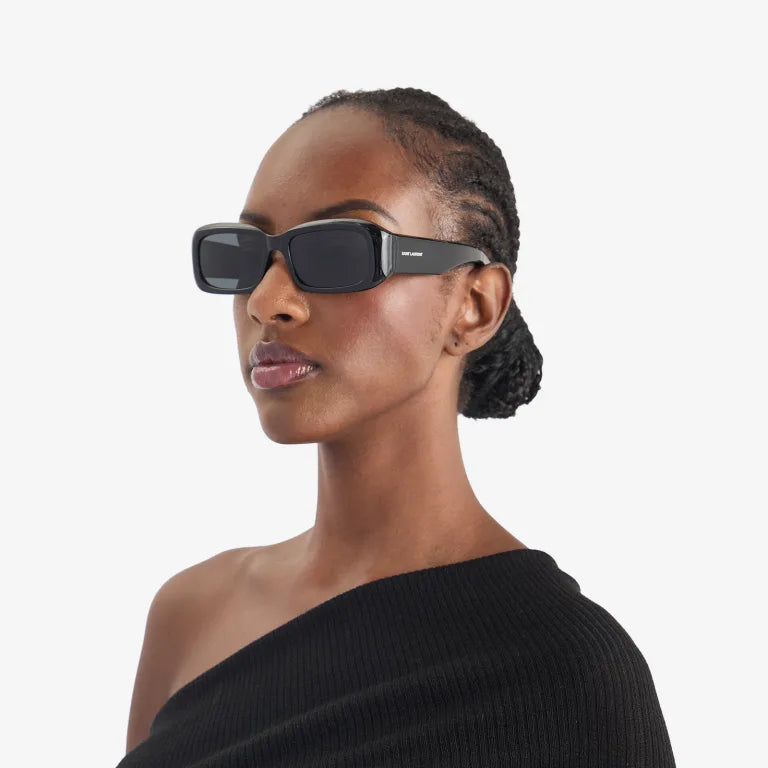 Saint Laurent SL 809 Black Rectangular Sunglasses