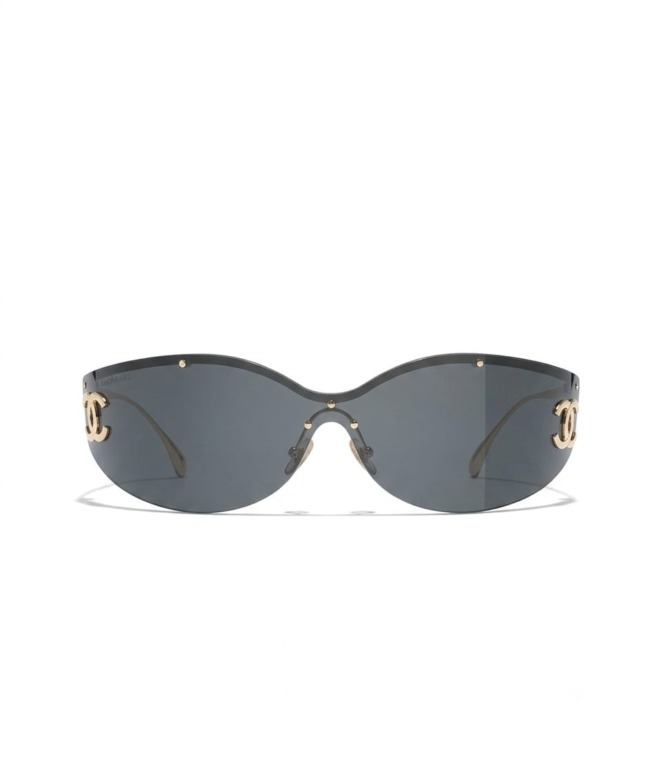 Chanel Women Shield Grey Sunglasses
