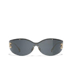 Chanel Women Shield Grey Sunglasses