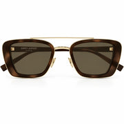 Saint Laurent Unisex SL 825 Rectangular 002 Shiny Havana / Brown Sunglasses