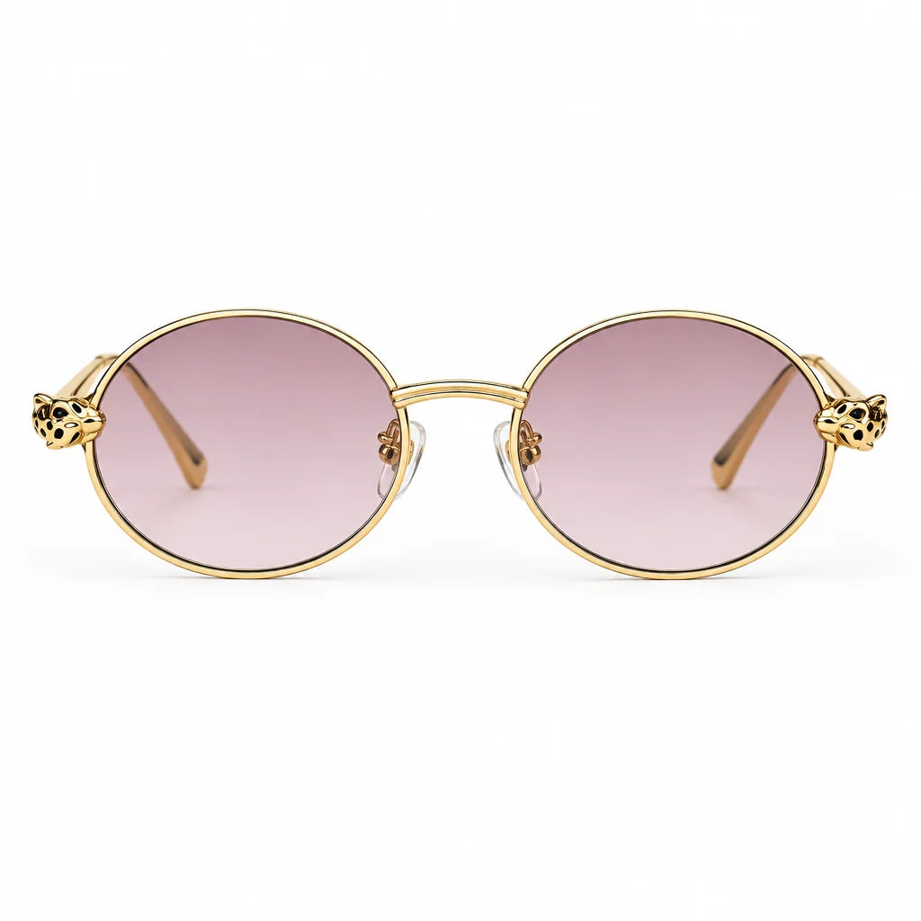 Cartier Panthère de C Women Round Pink Gradient Sunglasses