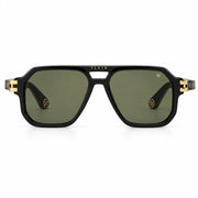 Philipp Plein VPP148M Unisex Black Navigator Dark Green Sunglasses