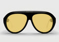 Gucci Unisex Aviator Acetate Black Yellow Sunglasses