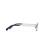 Chanel Oval Metal & Imitation Pearl Sunglasses