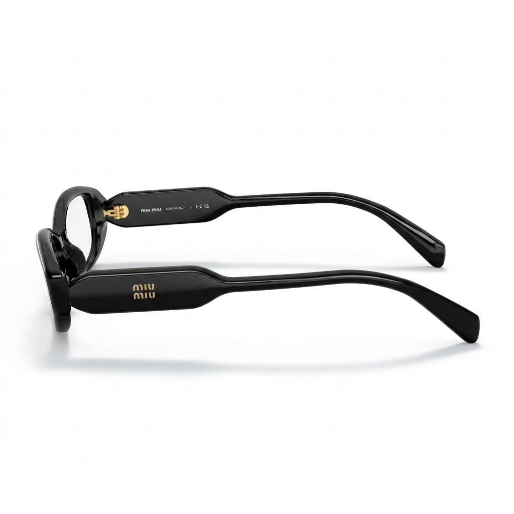 Miu Miu Women MU 06ZV Black Rectangle Optical Glasses