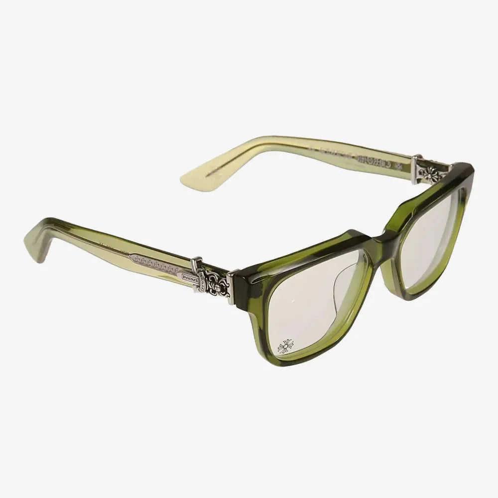 Chrome Hearts Vagillionaire II Square-Frame Army Green Sunglasses