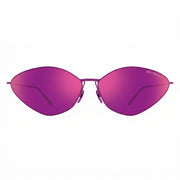 Balenciaga  Unisex BB0350S 003 Metallic Purple / Violet Cat-Eye Titanium Sunglasses