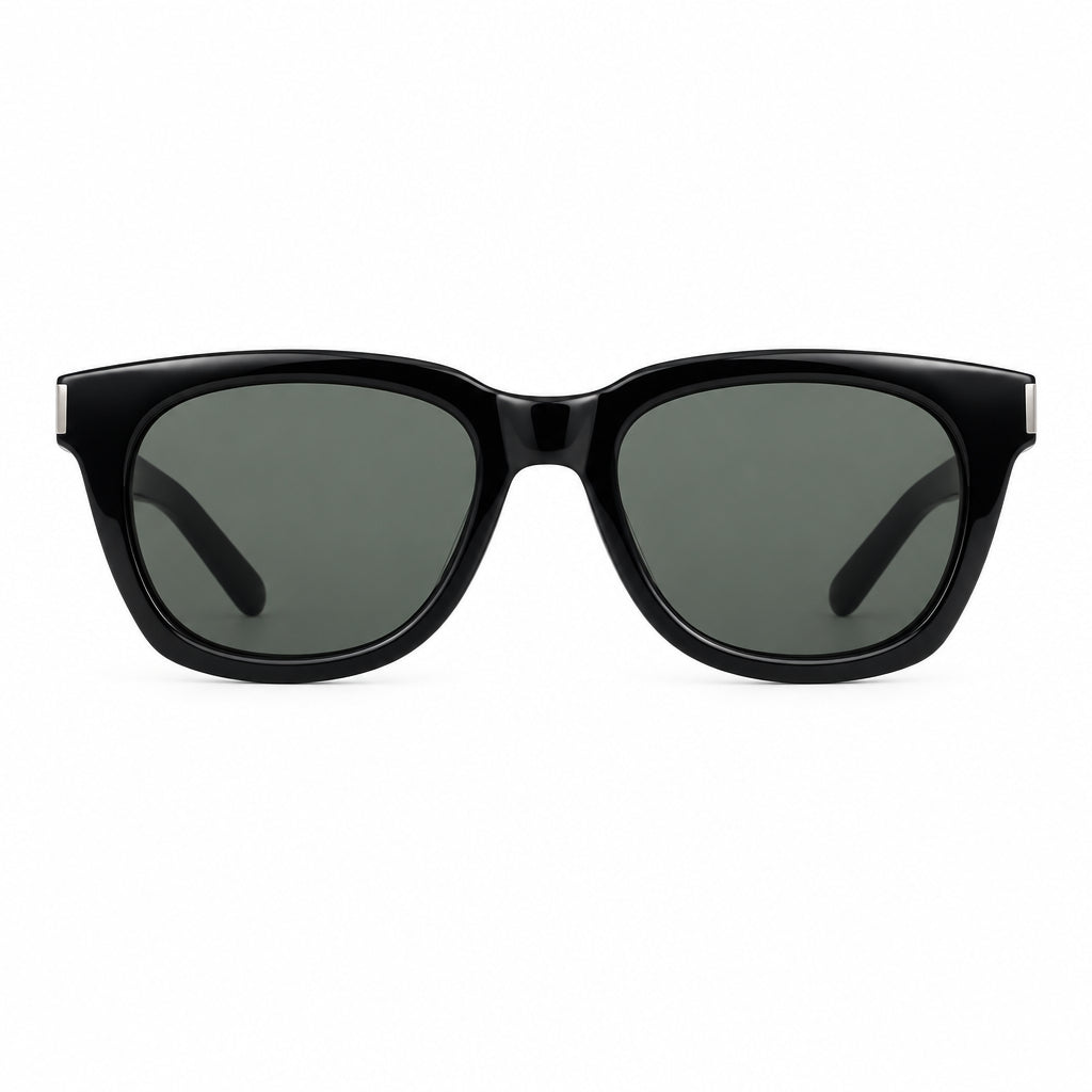 Saint Laurent Women SL 582 Rectangular Black / Grey Sunglasses
