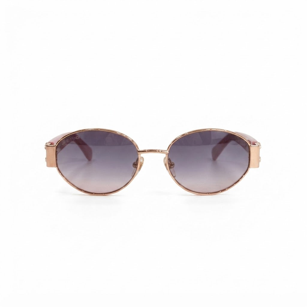 Chanel Women Oval Frame Pink Sunglasses