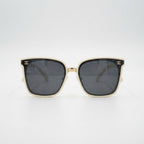 Chanel Women Classic Square Acetate Polarized Rhinestone Chanel Logo White Sunglasses