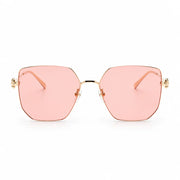 Cartier Clash de C Women Gold Finish Studded Temple Square Pink Gradient Sunglasses