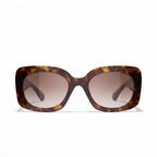 Chanel Women Square Brown  Sunglasses 