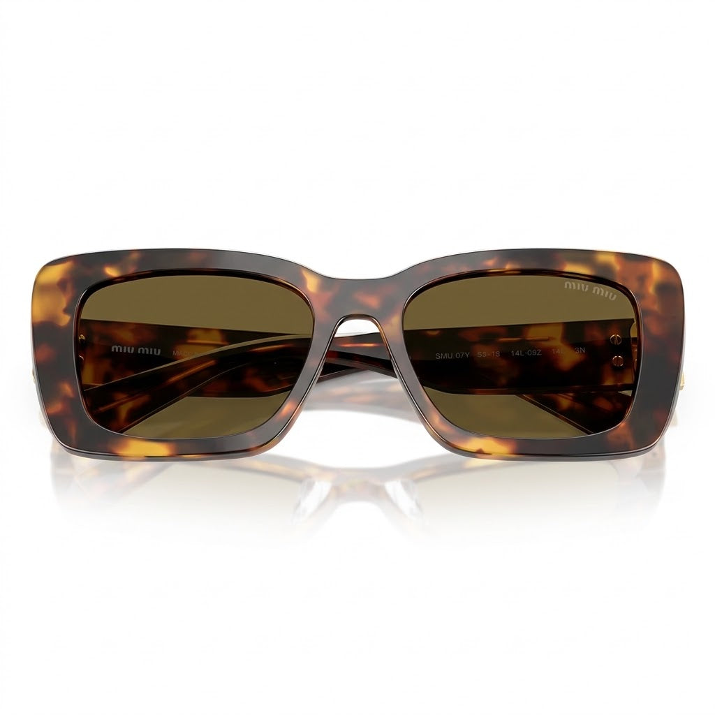 Miu Miu Women Glimpse Honey Havana / Dark Brown Sunglasses