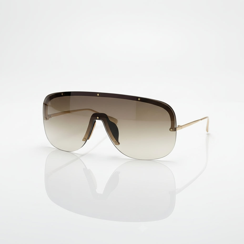 Chanel Women Shield Mask Frame Brown Sunglasses 9590
