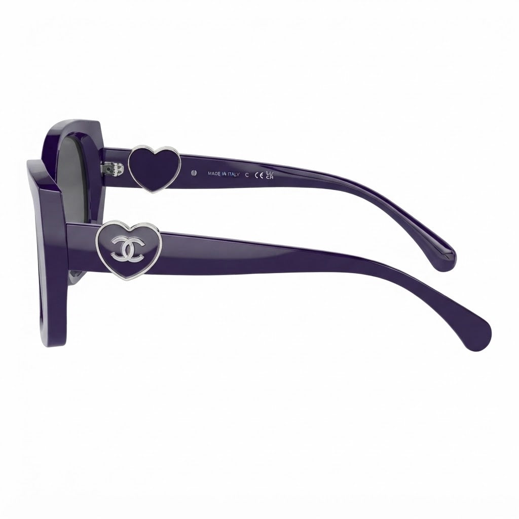 Chanel Women Square Violet Sunglasses