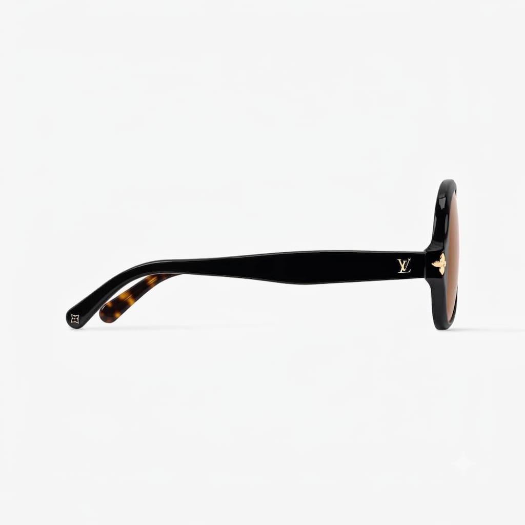 Louis Vuitton Women Aura Flower Square Pilot Sunglasses
