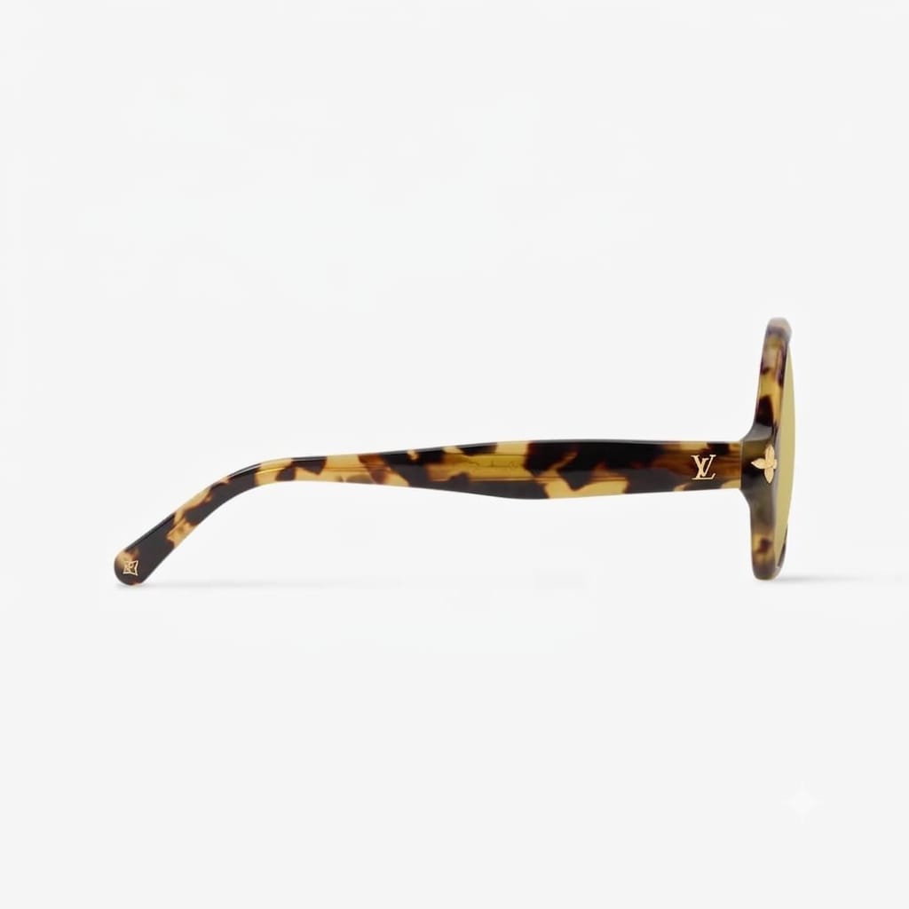 Louis Vuitton Women Aura Flower Square Pilot Sunglasses