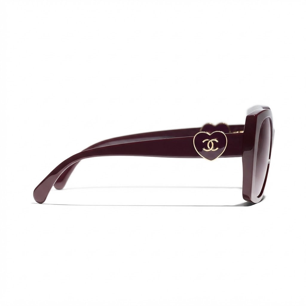 Chanel Women Square Red Sunglasses