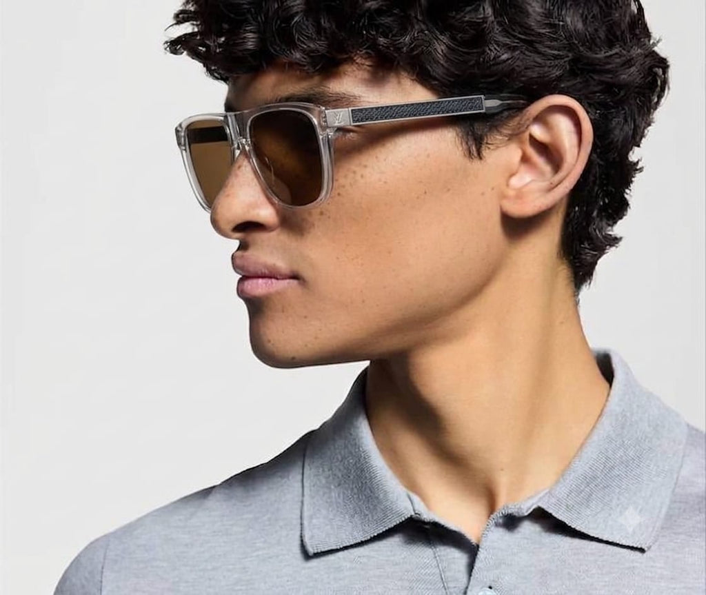 Louis Vuitton Men City Large Square Brown Sunglasses
