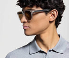 Louis Vuitton Men City Large Square Brown Sunglasses