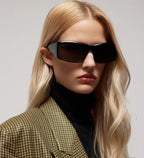 Gucci Men Rectangular Frame Black Sunglasses