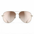 Chanel Women Pilot Polarized Gold Sunglasses