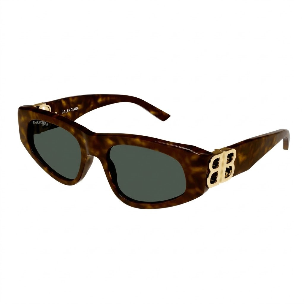 Balenciaga Women Dynasty Havana / Gold D-Frame Sunglasses
