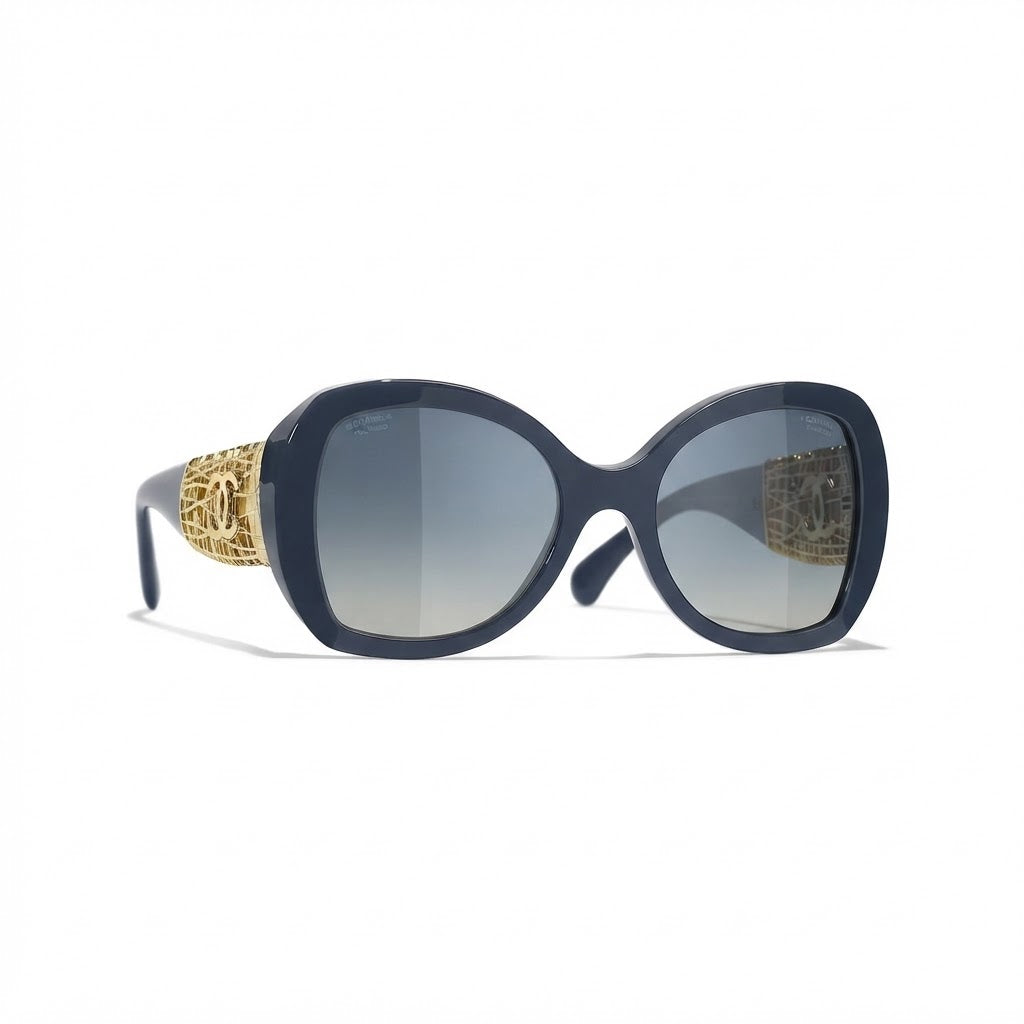 Chanel Women Butterfly Blue Sunglasses