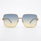 Chanel Women Metal Square Frame Grey Sunglasses
