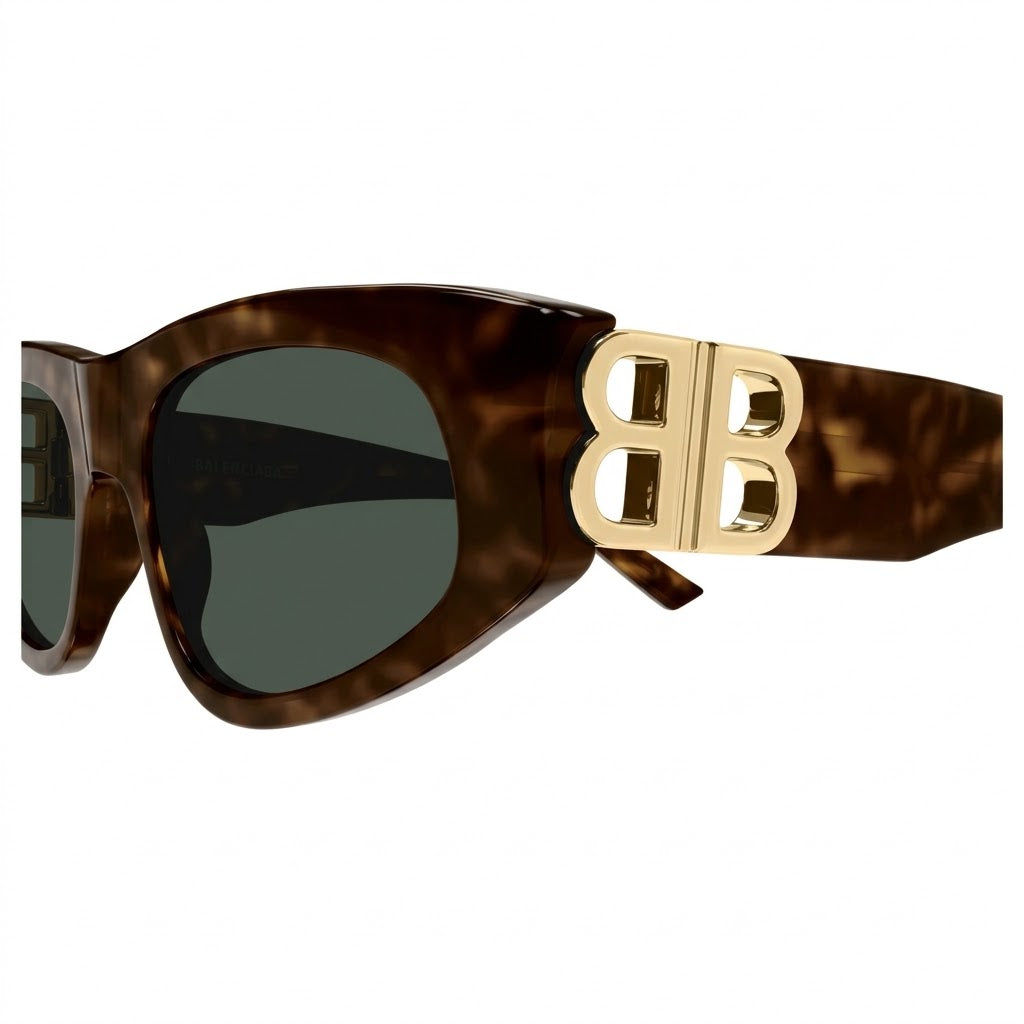 Balenciaga Women Dynasty Havana / Gold D-Frame Sunglasses