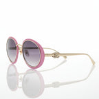 Chanel Women Oval Pink Grey Gradient Sunglasses