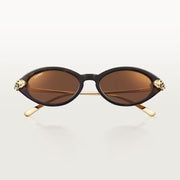 Cartier Panthère de Cat-Eye Women Tortoiseshell Brown Sunglasses