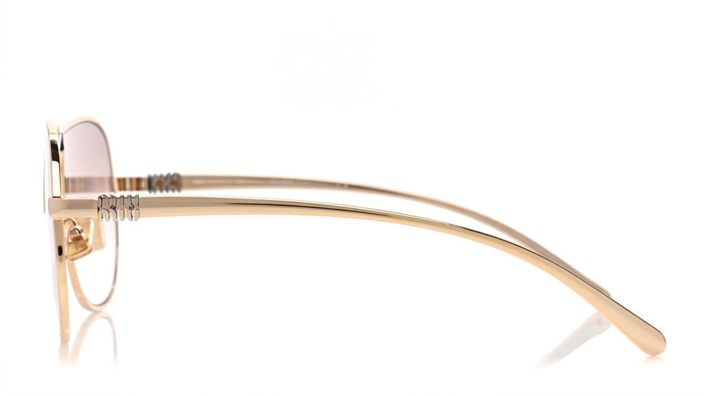 Miu Miu Women SMUA56 Gold Metal Pink Sunglasses