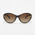 Chanel Women Brown/Gold Gradient Chain Sunglasses