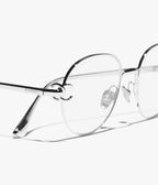 Chanel Women Pantos Silver Frame Light Blue Glasses