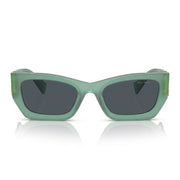 Miu Miu MU 09WS Women Rectangle Ivy Opal Green / Dark Grey Sunglasses