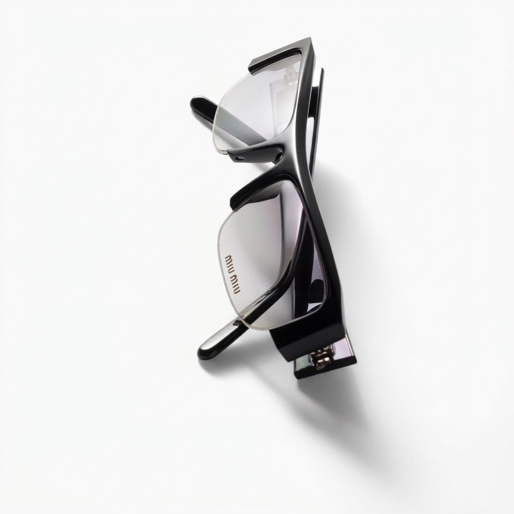 Miu Miu Vedette Women Crystal gradient sky lenses – Black Sunglasses